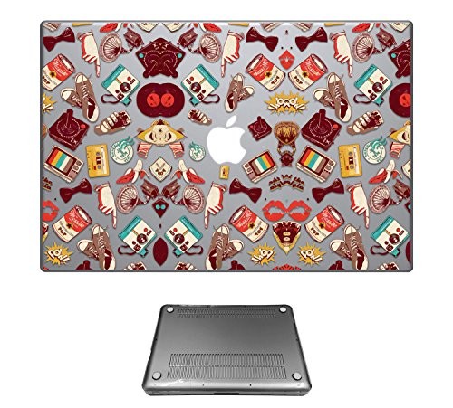 c0144 - Retro Stickerbomb Multi collection Design Macbook Air 13.3'' (2012-2015) Fashion Trend Protecteur Coque Plastique dur protection complète Avant et arrière