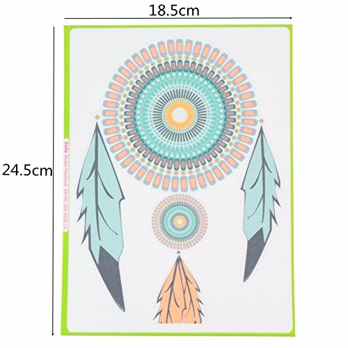 Feather vinyle autocollant peau Decal Couverture Laptop Skin Indian Pour Apple Macbook Air Pro