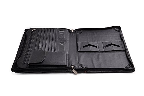 iCarryAlls Padfolio Organisateur Premium avec Rangement Supplémentaire, pour Microsoft Surface Pro 3 / Surface Pro 4,Noir