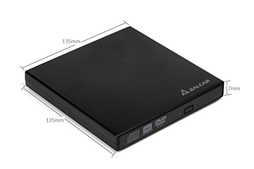 Salcar - Lecteur CD-RW / DVD-RW externe USB 2.0 DVD/CD Super Drive et graveur DVD Universel DVD SuperDrive (puce Original avec une hauteur de 12,7 mm) pour Apple Macbook, Macbook Pro, iMac, MacBook Air ou autre ordinateur portable / de bureau par exemple 