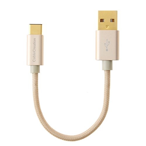 CableCreation Courte description Type C (USB-C) à la norme USB 2.0 A mâle Câble, USB 3.1 USB-C pour Apple Le Nouveau Macbook, Chromebook Pixel Plus, 12CM [nouvelle version 56K Résistance Ohm]