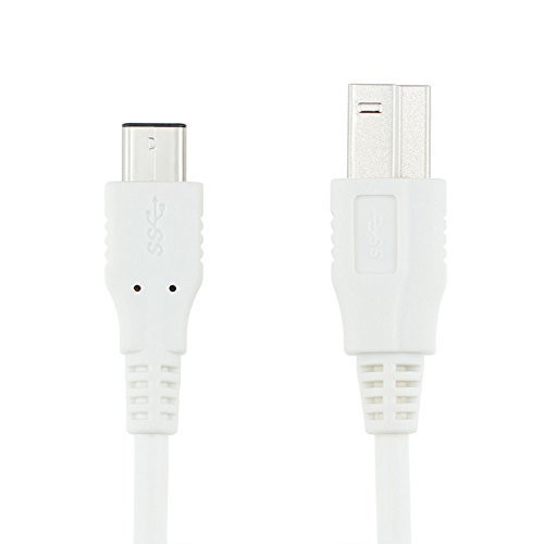 ELTD 1m Hi-speed Micro USB 3.1 Type C Male to Standard Type B USB 3.0 Male Data Cable for Apple New Macbook 12 Inch, Nokia N1, Tablet, Mobile Phone and Other Type-C Supported Devices, Black (1mC-B Blanc)