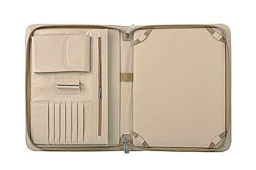 iCarryAlls Classeur Exécutif en Cuir avec Poignée pour Microsoft Surface Pro 4 / Surface Pro 3 ,Beige