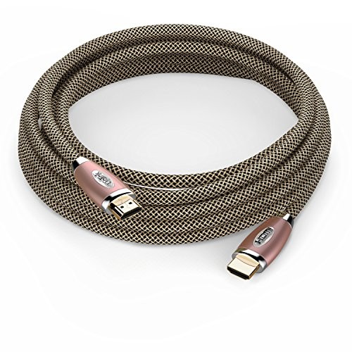 Uplink Premium - 5m HDMI câble 4K Ultra HD mâle-mâle | 4K Ultra HD 2160P / 3D | Design Câble en Nylon Tressé en cuivre