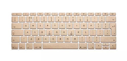 Pour Apple Macbook 12 inch Case, Moonmini® Souple Coque de Clavier en Silicone Transparent Apple Macbook 12 inch, Beige