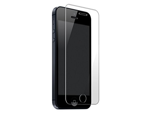 FUTLEX iPhone 5 / 5S / 5C Première Qualité Film Protection d'écran en Verre Trempé - Dureté de verre 9H - 0,33mm d'épaisseur - Transparence HD - Bords arrondis 2,5D - Antichoc - Enduit lipophobe - Toucher délicat - Verre haute qualité - Facile à installer