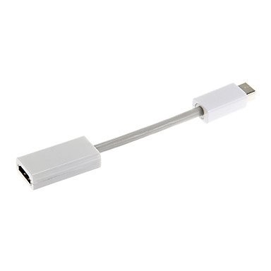 Todwish Mini DVI mâle vers HDMI femelle blanc Câble vidéo pour MacBook (15cm)