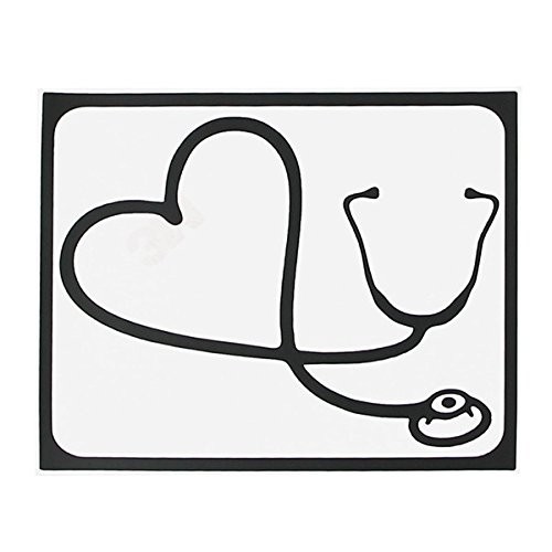 En forme de coeur de Hat-Prince ŽlŽgant StŽthoscope Motif peau autocollant dŽcoratif pour MacBook 13.3 15.4 ""