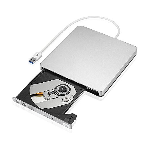 VicTsing Graveur Lecteur CD/DVD-RW Lecteur Optique Externe pour Apple MacBook, MacBook Pro, MacBook Air ou d'autres PC portable/Ordinateurs de bureau avec Câble USB3.0--Argent