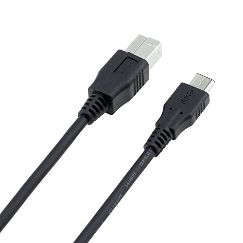 ELTD 1m Hi-speed Micro USB 3.1 Type C Male to Standard Type B USB 3.0 Male Data Cable for Apple New Macbook 12 Inch, Nokia N1, Tablet, Mobile Phone and Other Type-C Supported Devices, Black (1mC-B Noir)