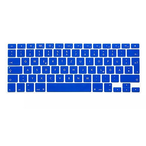 Clavier en silicone colorŽ Translucent Film protecteur pour Macbook13.3 15,4 europŽenne Version allemande