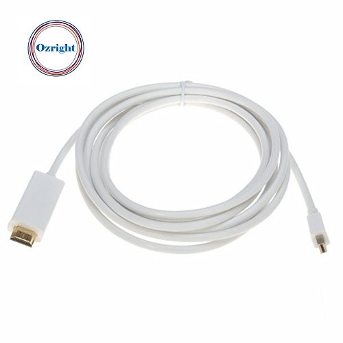 ozright 1,8 m de haute qualité Mini DisplayPort (mâle) vers HDMI (mâle) Câble pour Apple Macbook, Macbook Pro, Macbook Air, iMac, Mac Mini et Mac Pro