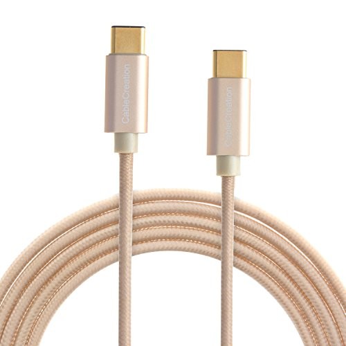 CableCreation USB 3.1 de type C à Type C Câble, Superspeed USB 3.1 Micro USB-C Homme à l'USB 3.1 C Type Homme Câble de connexion pour Apple Le Nouveau Macbook, Chromebook Pixel, Nokia N1 Tablet et plus, 6.5ft / 2M de couleur d'or