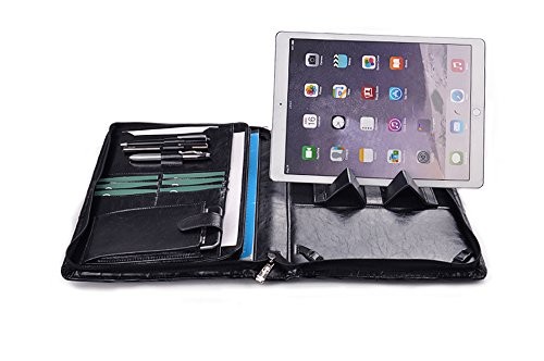 iCarryAlls Padfolio Organiseur Professionnel avec poignée pour 12.9 inch iPad Pro,Noir