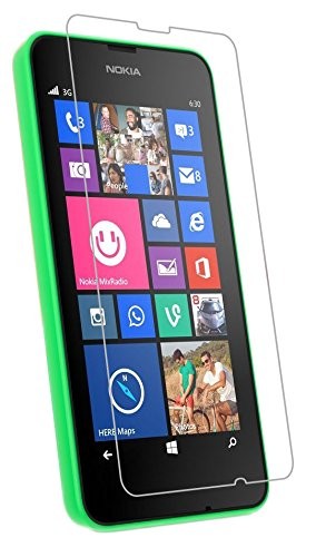 FUTLEX Nokia Lumia 635 / 630 Première Qualité Film Protection d'écran en Verre Trempé - Dureté de verre 9H - 0,33mm d'épaisseur - Transparence HD - Bords arrondis 2,5D - Antichoc - Enduit lipophobe - Toucher délicat - Verre haute qualité - Facile à instal