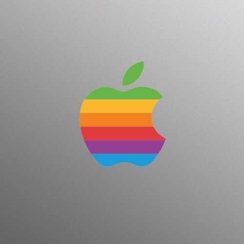 Rétro logo d'Apple autocollant autocollant pour 13 15 17 pouces Apple MacBook / Pro / Air Laptop