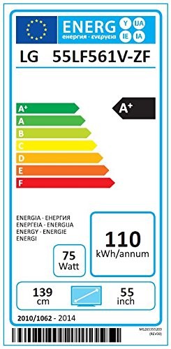 Téléviseur LED 139 cm 55 pouces LG Electronics 55LF561V EEK