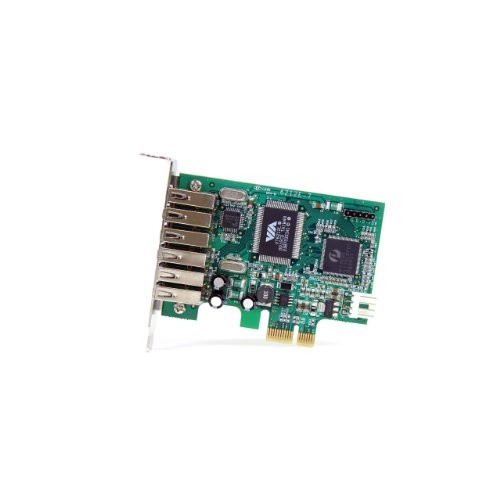 StarTech.com PEXUSB7LP Carte Adaptateur PCI Express vers 7 Ports USB 2.0 Carte PCIe Interne Externe 1x IDC Mâle 1x SP4 Mâle 6x USB A Femelle