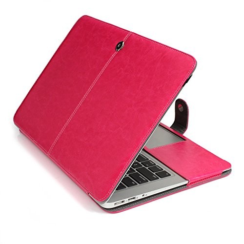 MacBook Air 11 étui Housse,TECOOL® MacBook Premium [PU Leather Serie] Rose Sleeve Sacoche Sac Coque de Protection pour Apple Macbook Air 11",11.6" pouce Modèle: A1370 et A1465
