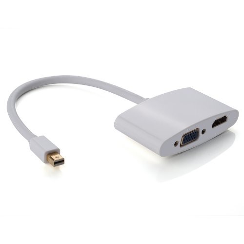 Patuoxun Thunderbolt Port Mini DisplayPort vers VGA Display Adapter Cable Port pour Apple Mac Macbook Pro Air iMac surface pro 3