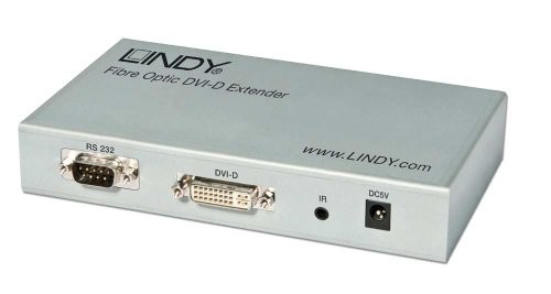 Lindy 38064  Single Link Kit Extendeur Fibre optique DVI-D 5000 m Gris