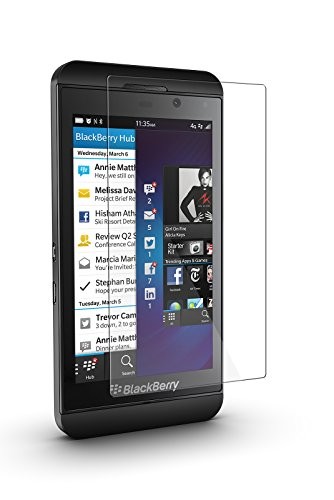 FUTLEX Blackberry Z10 Première Qualité Film Protection d'écran en Verre Trempé - Dureté de verre 9H - 0,33mm d'épaisseur - Transparence HD - Bords arrondis 2,5D - Antichoc - Enduit lipophobe - Toucher délicat - Verre haute qualité - Facile à installer - A