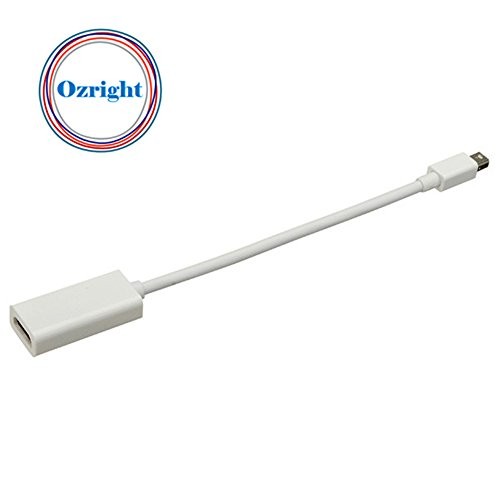ozright Câble adaptateur mini DisplayPort vers HDMI mâle à femelle (15 cm) - pour Unibody, macbook-white
