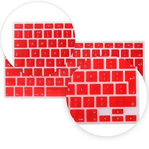 ineway Mat Surface Étui Coque rigide en caoutchouc avec protection d'écran pour Apple MacBook Air 33,8 cm (A1466 et A1369), 33,8 cm Air, UE set-single couleur, plastique, EU set-NC-Red, Mac 13.3 AIR case-3 in 1 set(EU keyboard)