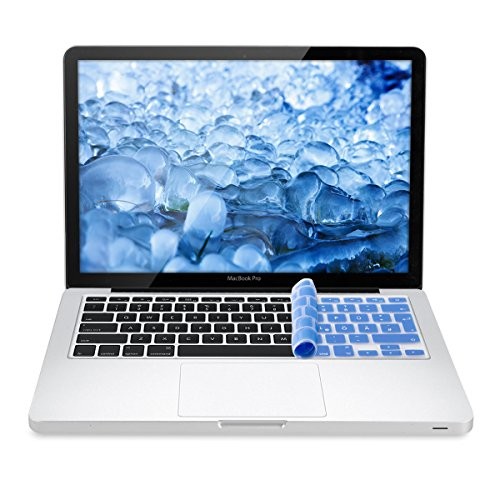 kwmobile Protection pour clavier QWERTZ en silicone pour Apple MacBook Air 13''/ Pro Retina 13''/ 15'' en bleu clair
