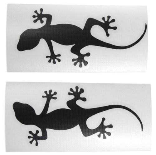 Lini Lot de 2 stickers Gecko pour Apple MacBook Air / MacBook Pro Noir