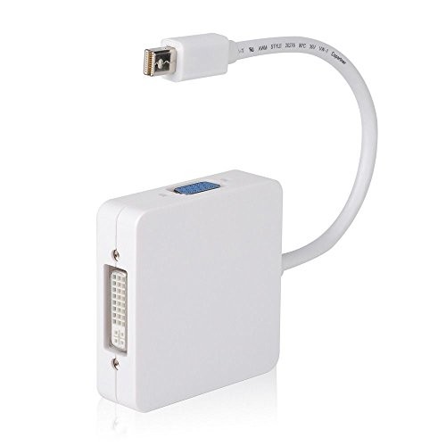 Japace® 3 in1 Mini DP Display port to HDMI DVI VGA Câble adaptateur Converter pour MacBook