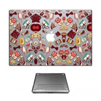 c0144 - Retro Stickerbomb Multi collection Design Macbook Air 13.3'' (2012-2015) Fashion Trend Protecteur Coque Plastique dur protection complète Avant et arrière