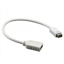 Fosmon Mini-DVI à HDMI Adapter Cable Converter pour Apple Macbook Pro, Macbook Air, Powerbook G4, iMac, Mac Mini, Xserve, eMac - Blanc