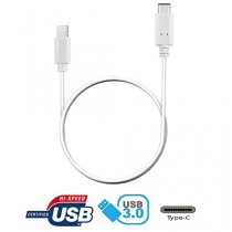 tinxi® High Speed USB 3.1 Type C Male to Apple USB Lightning Data Sync & Câble de charge pour Apple Macbook & iPhone & Ipad & ipod,Connecteur en Métal nickelé,1 Mètre