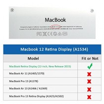 iXCC Â® MacBook 12 inch with Retina Display 2 in 1 Laptop Computer [ 2015 Release Model: A1534 ] Ultra Slim Rubberized Hard Shell Protective Case Cover with Keyboard Skin [ Anti drop, Anti scratch, Anti slip, Anti shock ] [Clear] Size: Macbook retina 12 C