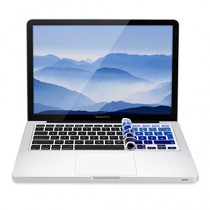 kwmobile Protection pour clavier QWERTZ en silicone pour Apple MacBook Pro 13" 15" (non Retina) / iMac Keyboard en bleu clair bleu foncé