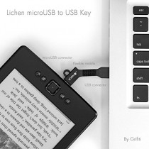 Grifiti Lichen Porte-clés USB vers Micro USB de synchronisation et chargeur pour Andriod, Google Nexus, Samsung, HTC, LG, Motorola, Sony et Jawbone Lot de 1