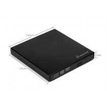 Salcar - Lecteur CD-RW / DVD-RW externe USB 2.0 DVD/CD Super Drive et graveur DVD Universel DVD SuperDrive (puce Original avec une hauteur de 12,7 mm) pour Apple Macbook, Macbook Pro, iMac, MacBook Air ou autre ordinateur portable / de bureau par exemple 