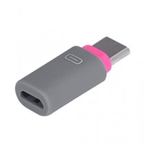 Voberry® Connecteur de Convertisseur USB 3.1 Type-C Mâle vers Micro USB Femelle Connector pour Oneplus 2, Nokia, Meizu Mx Pro 5, MacBook 12'' (Rose)