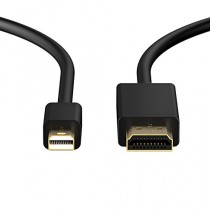 Câble Mini DisplayPort vers HDMI, Rankie 1.8m Plaqué Or Cordon Mini DP (ThunderboltTM Port Compatible) vers HDTV HDMI Câble Connecteur longeur (Noir)