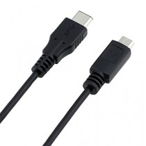 ELTD 1m Hi-speed Micro USB 3.1 Type C Male to Standard Type Micro B USB 2.0 Male Data Cable for Apple New Macbook 12 Inch, Nokia N1, Tablet, Mobile Phone and Other Type-C Supported Devices, Black (1mB-C Noir)