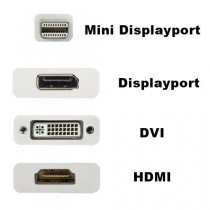 Letpower 3 en 1 Thunderbolt Mini Displayport Male vers HDMI +DVI + Displayport DP Female Vidéo & Audio Adapteur Convertisseur Câble Vidéo & Audio Pour Apple MacBook MacBook Pro MacBook Air