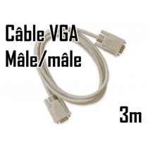CABLING® HDMI Mâle/VGA Noir, Blanc, 15 cm + cable VGA 3 mètres