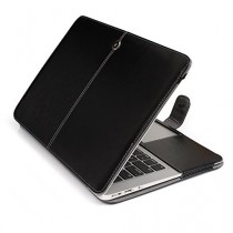 MacBook Air 11 étui Housse,TECOOL® MacBook Premium [PU Leather Serie] Noir Sleeve Sacoche Sac Coque de Protection pour Apple Macbook Air 11",11.6" pouce Modèle: A1370 et A1465