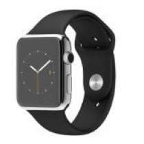 Apple Watch Montre connectée avec boîtier en acier inoxydable de 42 mm et bracelet sport noir