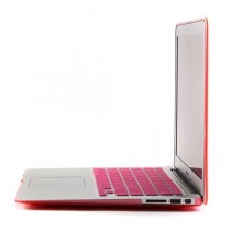 GMYLE(R) 3 in 1 Rose caoutchouté (enduit en caoutchouc) Voir à travers dure coquille cas pour 11 inches Macbook Air - Rose Silicon clavier de protecteur - claire protecteur d'écran LCD (Fit For 2013 Model)