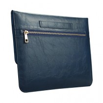 Oats® Coque - Apple iPad Pro 32,8 cm (12.9 Pouces) Etui Housse de Protection Case Cover Bumper Sleeve en cuir véritable - Bleu