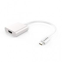 KiWiBiRD® Adaptateur 3.1 USB-C à HDMI 4K (18.5cm plomb, USB TYPE-C à FEMELLE HDMI) pour Apple MacBook 12 pouces, Google 2e Chromebook Pixel 2015, Asus Zen PC AIO, New Dell XPS 12 (9250), XPS 13 (9350), XPS (9550) et plus de Type-C appareils.