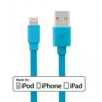 LETOUCH [Apple MFi Certifié] 5ft 1.5M "PASTA" Câble Lightning vers USB pour Charge & Sync Compatible avec iPhone 6 / 6 Plus / 5 / 5S / 5C, iPad 4, iPad Air, mini iPad, iPod touch de 5e Gen, iPod nano 7e Gen (Bleu)