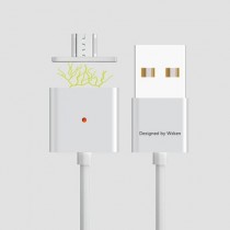 Digi4u WSKEN X-Câble Métal Magnétique Chargement câble pour Micro USB Android Smartphones - Argent